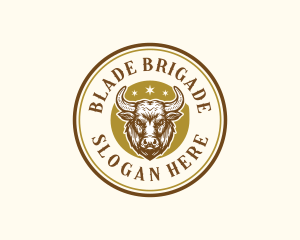 Brisket Steakhouse Bull Logo