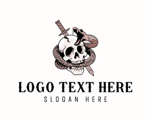 Skull Snake Sword logo