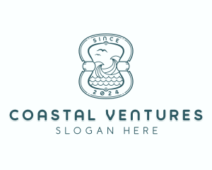 Waves Coast Surfing logo design