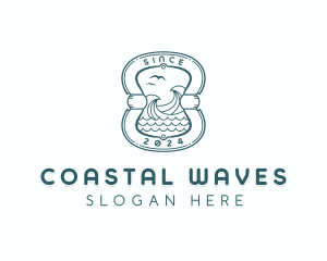 Waves Coast Surfing logo design