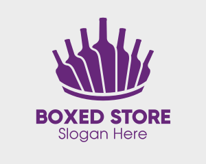 Purple Wine Bottles logo design