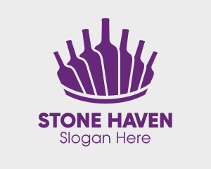 Purple Wine Bottles logo