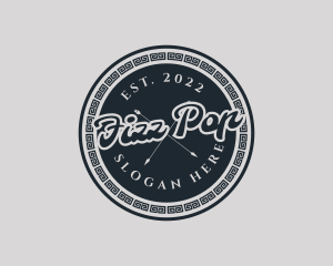 Hipster Arrow Cursive logo design