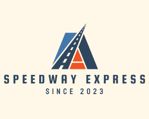 Highway Road Letter A logo