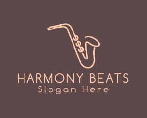 Music Saxophone Monoline logo