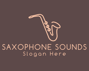 Music Saxophone Monoline logo