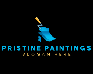 House Paint Roller Maintenance logo design