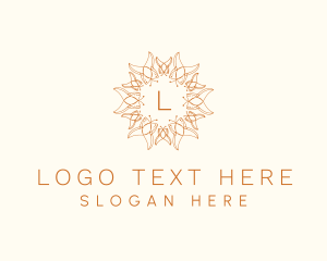 Floral Mandala Butterfly logo