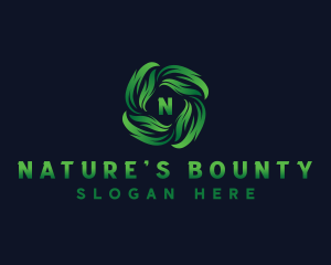 Natural Botanical Leaves  logo design