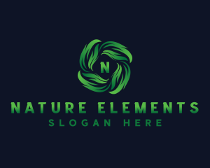 Natural Botanical Leaves  logo design