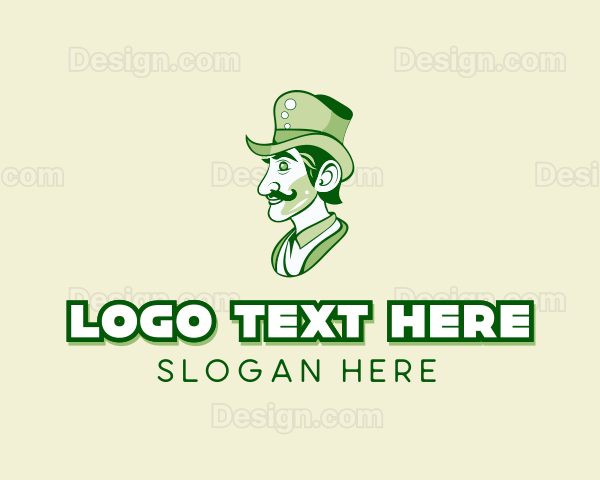 Irish Leprechaun Gentleman Logo