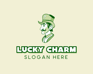 Irish Leprechaun Gentleman logo design