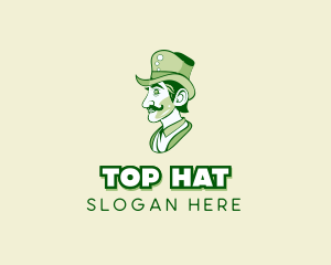 Irish Leprechaun Gentleman logo design