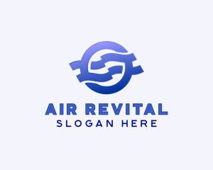 Wind Airflow HVAC logo design