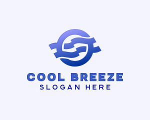 Wind Airflow HVAC logo design