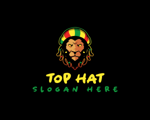 Rasta Lion Dreadlocks logo design