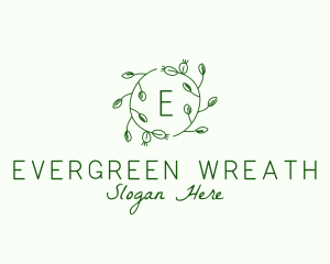 Organic Leaf Floral Branch  logo design