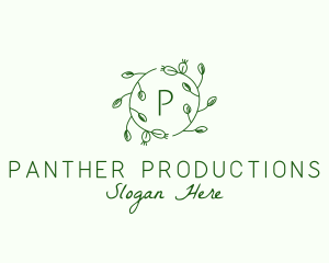 Organic Leaf Floral Branch  logo design