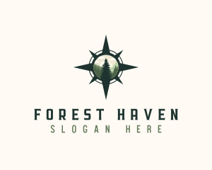 Pine Forest Compass logo design