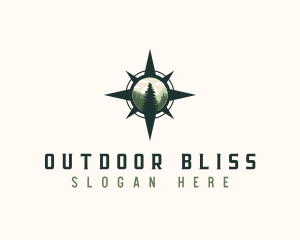 Pine Forest Compass logo design