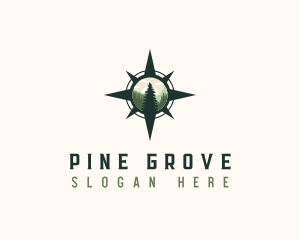 Pine Forest Compass logo design