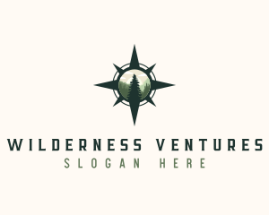 Pine Forest Compass logo design