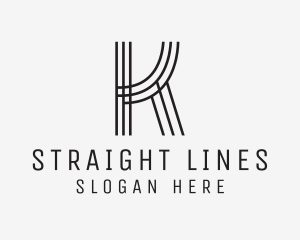 Geometric Lines Letter K logo