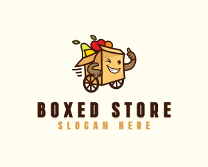 Grocery Delivery Box Express  logo design