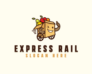 Grocery Delivery Box Express  logo design