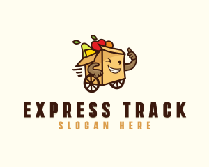 Grocery Delivery Box Express  logo design