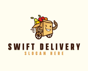 Grocery Delivery Box Express  logo design