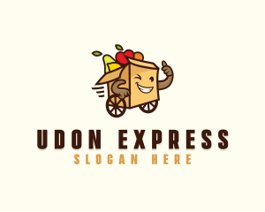 Grocery Delivery Box Express  logo design