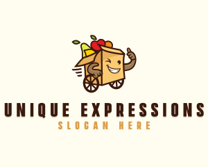 Grocery Delivery Box Express  logo design