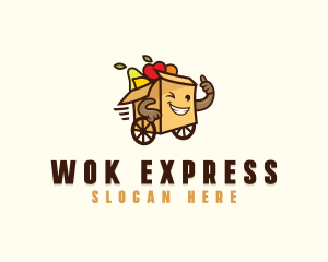 Grocery Delivery Box Express  logo design