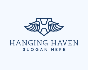 Flying Wings Letter H logo design