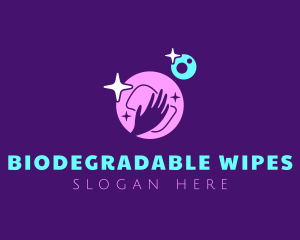 Hand Wipe Bubbles logo design