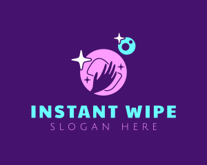 Hand Wipe Bubbles logo design