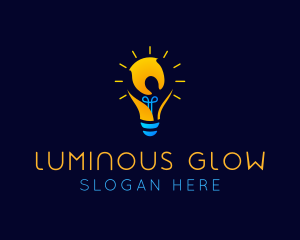 Light Bulb Electricity logo design