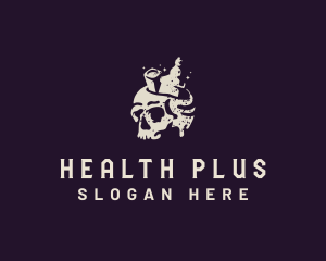 Skeleton Skull Liquor Logo