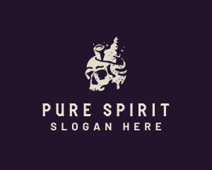 Skeleton Skull Liquor logo