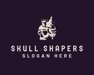 Skeleton Skull Liquor logo