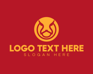 Wild Abstract Animal Head logo