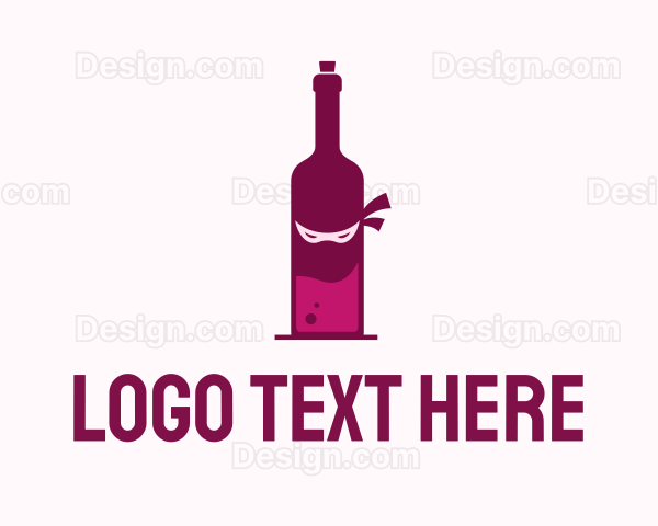 Ninja Wine Bottle Logo