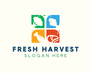 Fresh Grocery Shopping logo design