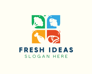 Fresh Grocery Shopping logo design