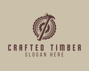 Hammer Saw Carpentry logo design