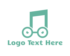 Tune - Musical Note Eyeglasses logo design