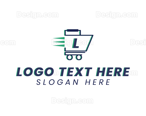 Fast Grocery Cart Logo