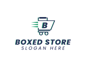 Fast Grocery Cart logo design