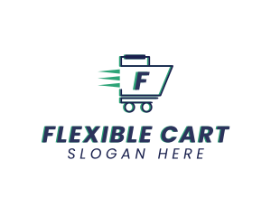 Fast Grocery Cart logo design